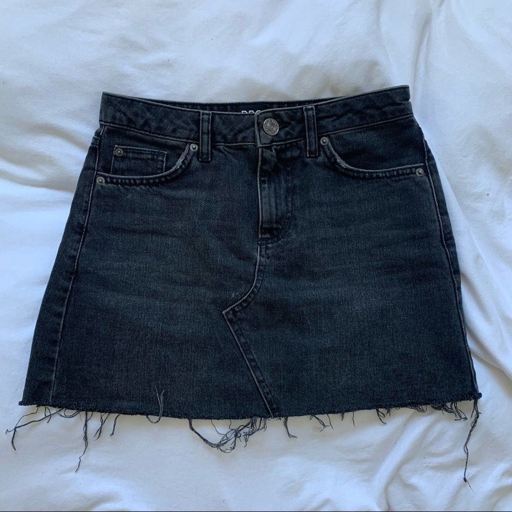 BDG black mini jean skirt